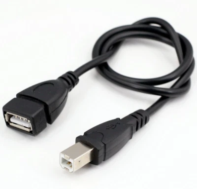 50cm USB 2.0 Type A Female Socket to Type B Male Plug Cable Lead Printer DYMO - Image 1 of 4