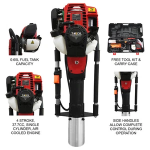 Post Driver Petrol Fence Knocker 4 Stroke Jack Hammer Rammer Pile Picket Fencing - Picture 1 of 12