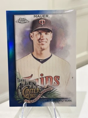 Topps Allen & Ginter 2022 cromo - refractor azul #163 Joe Mauer/150 Foto 1 de 2