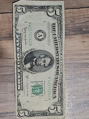 Billete De 5 dólares De 1950 D - Imagem 1 de 2