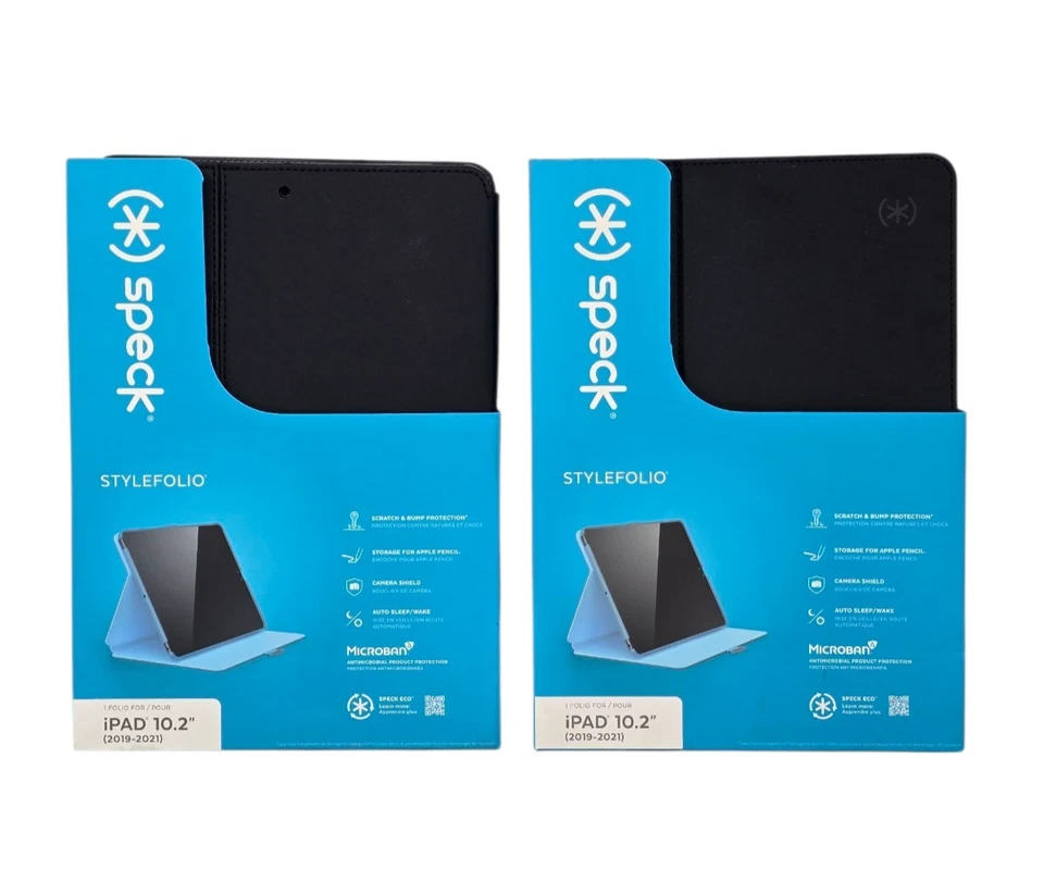 Speck 13659-B565 StyleFolio iPad Case 10" 2019-2020 Black/Slate Grey 2Pk