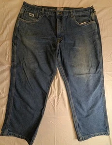 Jeans Tyndale FR Uomo Rotti Relaxed Fit Blu F290T CAT 2 Denim 44 28 FRMC - Foto 1 di 12