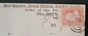 RAS #65Cover HQ 2nd Div Cavalry Corps Army Of The Potomac Quartermaster 1860s DC - Picture 1 of 7