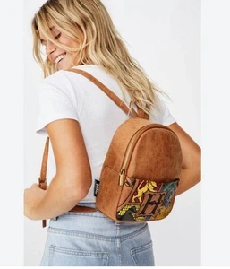 Cotton On Harry Potter Brown Backpack Bag TYPO Hardly Used - Picture 1 of 13