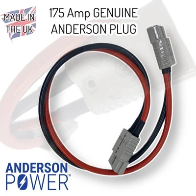ANDERSON POWER PRODUCTS 175 Amp Grey Genuine Anderson Plug Extension Lead 35mm² Flex Cable - 0.5 - 5mtrs