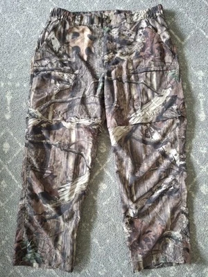 Calça conversível camuflada LL Bean masculina grande caça caminhadas carga repelente de insetos - Imagem 1 de 4