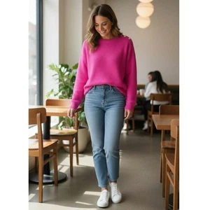 LILLY PULITZER Neu mit Etikett rosa Langarm Strass Herz Knopf Morgen Pullover L - Bild 1 von 13