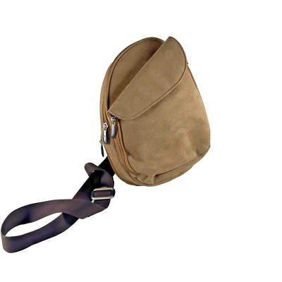 Bandolera Travelon para mujer bandolera imitación gamuza beige bolsillos correa ajustable Foto 1 de 4