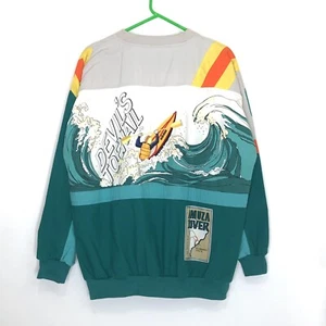 Vintage Adidas Sweatshirt Devils Toenail Kayak Ocean Waves Large - Picture 1 of 11