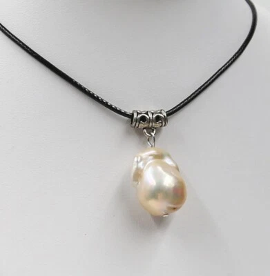 Classic Natural Pink Keshi baroque 15x15.4x21.3mm kasumi pearl necklace - Image 1 of 4