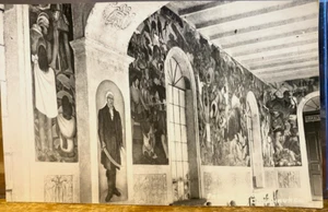 Murales interiores mexicanos RPPC Palacio de Cortés CUERNAVACA Morelos México foto - Imagen 1 de 2
