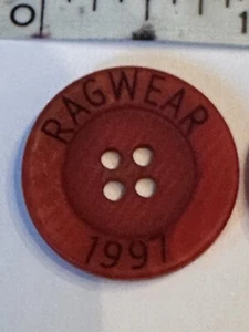 2 - 1” Ragwear Red Buttons Good For Almost Anything. Including Crafts & Dresses - Picture 1 of 5