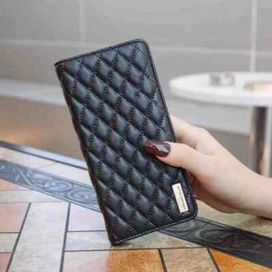 Luxury Diamond Lattice Flip Leather Wallet Cover Case For Nokia G21 G11 G22 - Picture 1 of 7
