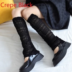Lady Girls Leg Warmers Floral Lace Tulle Slouch Socks Boot Cuffs Summer Thin - Picture 1 of 17