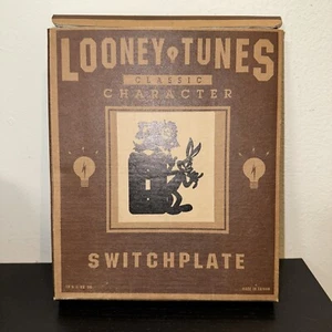 Vintage Bugs Bunny Tasmanian Devil Taz Looney Tunes Metal Switch Plate NOS - Picture 1 of 5
