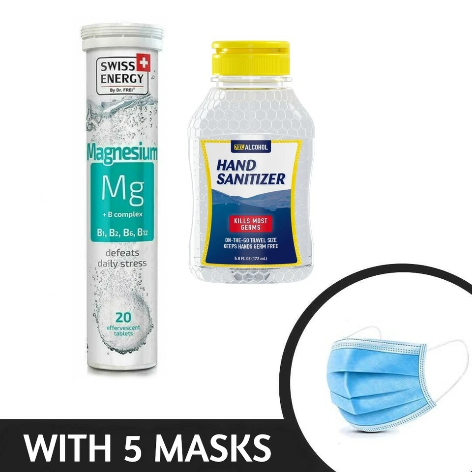 2 X Swiss Energy Magnesium B Complex Effervescent 20 Count Defeats Daily Stress