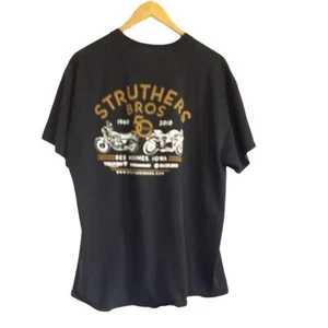 T Shirt Moto Struther Bros Uomo XL Nera 50 Anniversario Triumph Kawasaki Suzuki - Foto 1 di 12