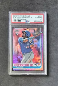 Vladimir Guerrero Jr 2019 Topps Chrome Rookie Card Rosa Rifrattore PSA 10 Jays - Foto 1 di 2