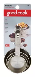 Good Cook 19850 Stainless Steel Silver Measuring Stackable Cup Set (2 PACK) - Picture 1 of 1
