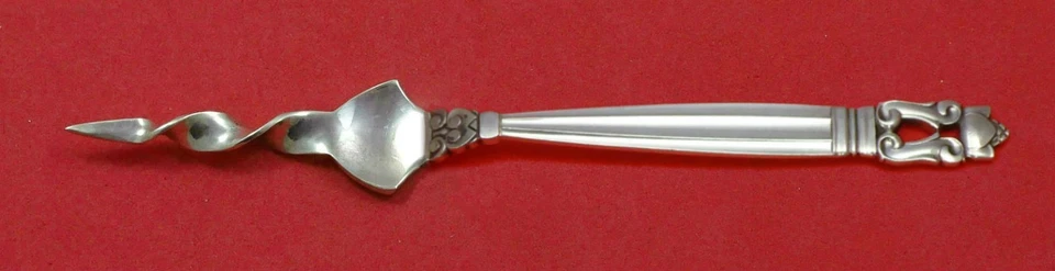 Selección de mantequilla de plata esterlina Acorn de Georg Jensen retorcida hecha a medida 5 3/4" Foto 1 de 1