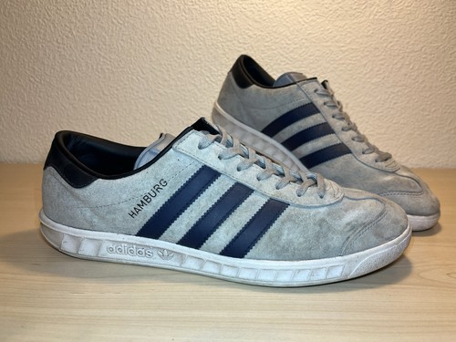 Adidas Hamburg Mid Grey Collegiate Navy UK8