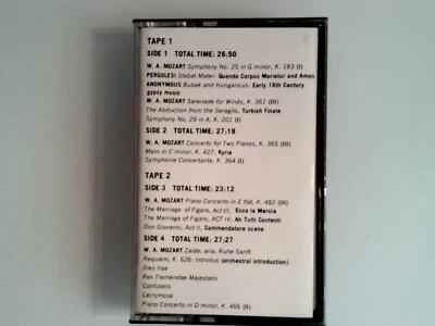 W.A. Mozart & Classical Masters Cassette Tape 2 Only Symphonies, Masses, Requiem - Image 1 of 2