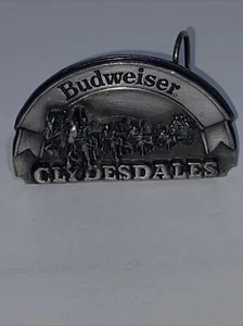 Budweiser Clydesdales Bergamot Silver Belt Buckle 1989 Annheuser-Busch Official - Picture 1 of 5
