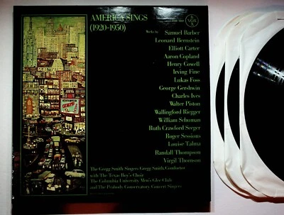 America Sings 1920-1950 Barber Bernstein Copland Foss Vinyl 3-LP Record Box VG+ - Image 1 of 4