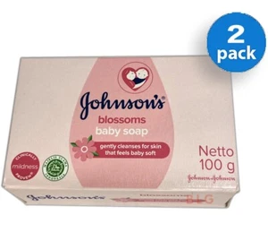 Johnson's Baby milde Seifen Feuchtigkeitscreme sanfte weiche Haut farbstofffreie Seife 3,5 Unzen 2 Riegel - Bild 1 von 2