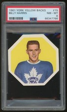 1961-62 YORK PEANUT BUTTER YELLOW BACKS PSA 8 #15 BILLY HARRIS