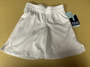 DSG basketball shorts girls size 2XS 4-5 white mesh drawsrting active wear - Picture 1 of 5