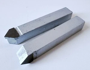 (2) D10 C2 Hartmetallspitze 5/8 Zoll x 5/8 Zoll x 4 Zoll HSS Drehmaschine Werkzeug Bit Schneiden - Bild 1 von 7