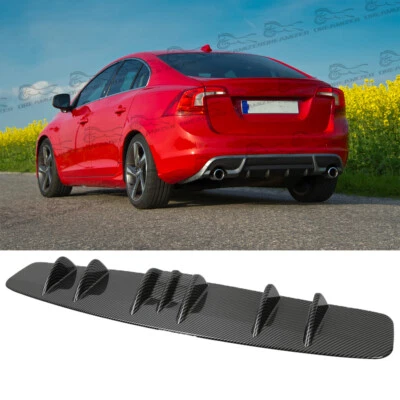 Kit de carrocería labio cenefa alerón parachoques trasero coche aspecto fibra de carbono para Volvo S40 S70 Foto 1 de 4