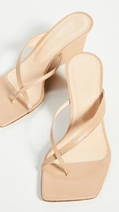 Gorgeous By Far Theresa Wedge Leather Sandals in Nude BNWB RRP £404 UK 4 - Bild 1 von 8