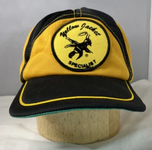 Chaquetas amarillas especialista de colección sombrero de camionero malla de espuma espalda a presión negro amarillo USADO - Imagen 1 de 12