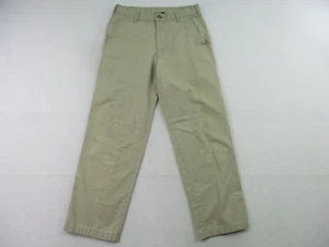 George Pants 32x30 Mens Khaki Beige Chino Casual Straight Leg Stretch Flat Front - Picture 1 of 11