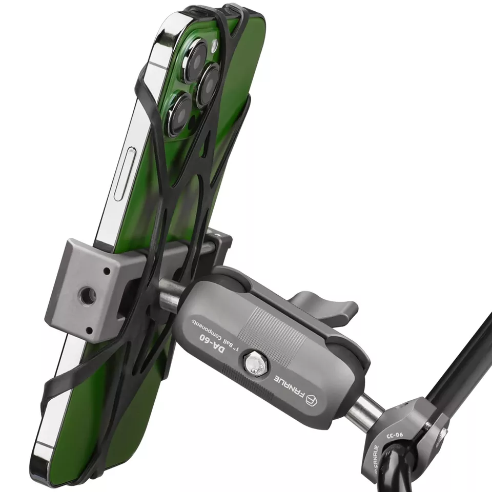 FANAUE Motorcycle Phone Mount Rearview Mirror Clip U-Bolt Base 360° Adjustable - Image 1 of 4