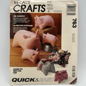 Vintage McCall's Pattern Pig Country Dolls 6", 9" and 12" Long UNCUT - Picture 1 of 7