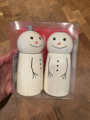 Juego de molino de pimienta coctelera salero muñeco de nieve Fletcher's Mill nuevo en caja Foto 1 de 4
