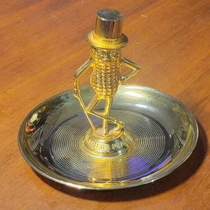 Vintage 1956 Planters Mr. Peanut Metal Figure Ashtray USA Diecasters, INC Brass - Picture 1 of 10