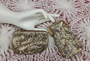 Vintage Gold Sequin Small Bags *Read* - Picture 1 of 23