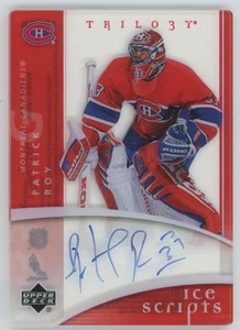 2007-08 UPPER DECK TRILOGY Patrick Roy ICE SCRIPTS AUTO AUTOGRAPH - Picture 1 of 2