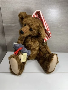 Vintage Jointed Hand-Made Jennys Teddies by Jackie Lescher Mohair Teddy Bear 16” - Picture 1 of 13