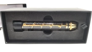 "Pipa Twist de 4"" para fumar tabaco con tubo romo de vidrio - dorada" - Imagen 1 de 13