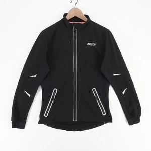 Giacca Softshell Swix Uomo Piccola Nera Full Zip Riflettente Nordic XC Sci Outdoor - Foto 1 di 10