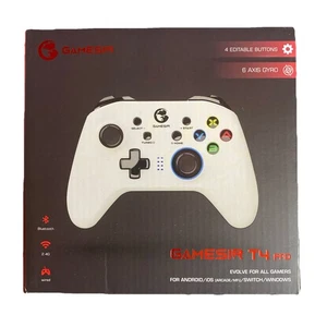 GameSir T4 Pro Wireless Bluetooth Controller for Switch, Windows, iOS - White - Picture 1 of 2