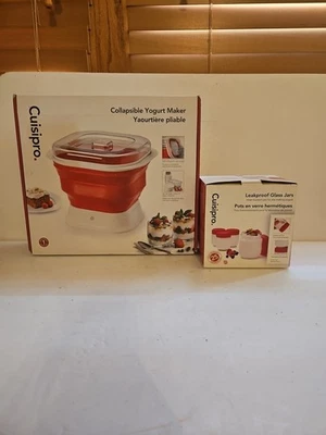 Cuisipro складной йогуртница с 4 герметичные стеклянные банки-новый в коробке - Изображение 1 из 4