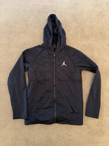 Jordan Hoodie Boys 12-13 yrs Large Black Full Zip Nike Air Jumpman Youth kids L - Picture 1 of 5