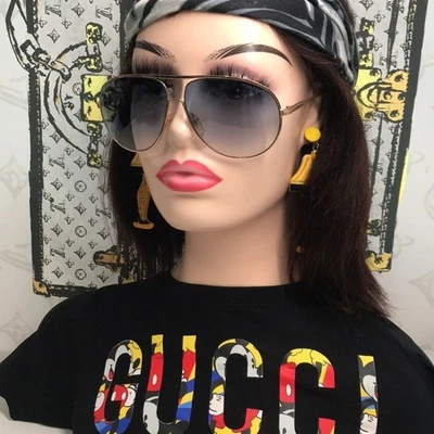 Gafas de sol Tom Ford TF450 28P Cliff Aviator oro rosa degradado azul mujer Sungla Foto 1 de 4