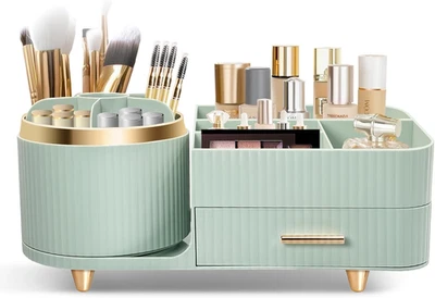 Make up Organizer per Cosmetici, Porta Cosmetici Multifunzionale Con Rotazione a - Immagine 1 di 4